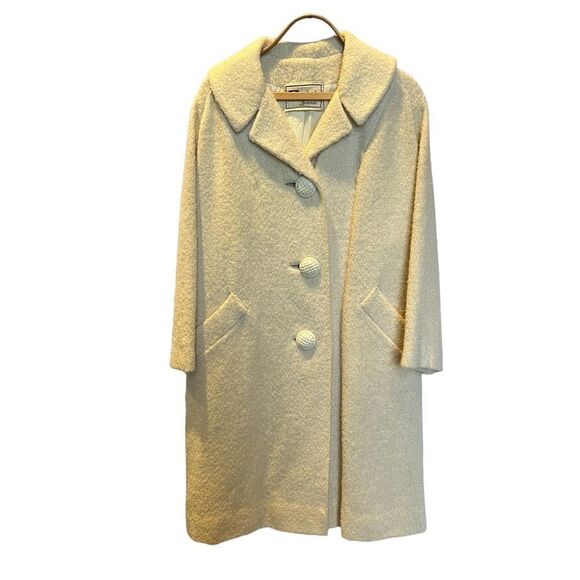 Vintage Gimbels Fashonia Boucle Long Car Coat M/L